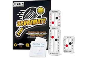 LIFEFIL SCOREMATE – Marcador de Puntos Pádel y Tenis | Ligero (1,9g), Resistente con Adhesivo 3M | Fijación Permanente en Pala/Raqueta | Contador Manual Jugador y Árbitro | Fácil de Usar