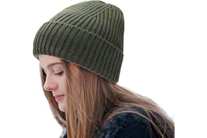 MengPa Women Beanie Hat Knit Winter Hats for Men Unisex Soft Caps Warm Cuffed Beanie