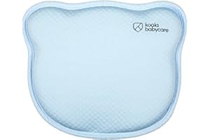 KOALA BABYCARE Almohada para bebés para Ayudar a prevenir y Tratar la plagiocefalia, de Funda Extraible (con Dos Fundas) Hecha de Memory Foam