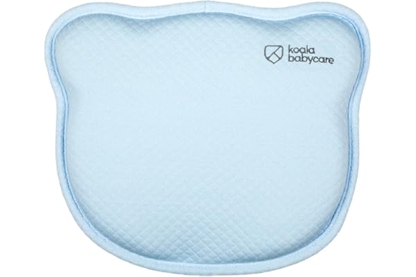 KOALA BABYCARE Almohada para bebés para Ayudar a prevenir y Tratar la plagiocefalia, de Funda Extraible (con Dos Fundas) Hecha de Memory Foam