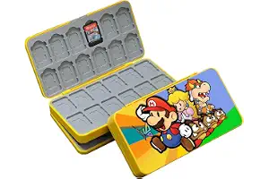 doepeBAE Switch Card Holder, Funda Juegos Switch, Caja Tarjetas de Juego, Diseño Magnético, Forro de Silicona, con 48 Ranuras para Tarjetas de Juego y 48 Ranuras para Tarjetas SD (48E)