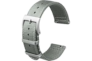 Anbeer Cinturino in nylon a sgancio rapido in due pezzi con passante in metallo, cinturino in nylon intrecciato a doppio strato