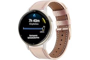 NEMUALL Skórzany pasek do zegarka Garmin Vivoactive 5/3/Venu 2 Plus/Vanu Sq 2, skórzany pasek do zegarka Vívomove Trend/Sport/Luxe 42 mm/Style 42 mm/Vívomove 3 44 mm, 20 mm, skórzany pasek do zegarka