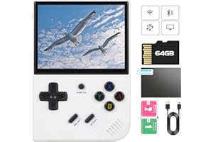 Astarama RG35XX Plus przenośna konsola do gier, 3,5-calowy ekran IPS w stylu retro, z kartą 64TF i 5500 + klasycznymi grami, wbudowaną baterią 3300 mAh, obsługuje 5G Wi-Fi i Bluetooth 4.2