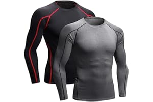 Niksa Męska koszulka kompresyjna, koszulka funkcyjna, z długim rękawem, z krótkim rękawem, sportowa koszulka do biegania dla mężczyzn