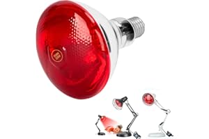 COZION Infrarouge Ampoule chauffante 150w pour couveuse, poussins, animaux de compagnie, salle de bain, dispositif de lumière rouge Utiliser le culot E26/E27