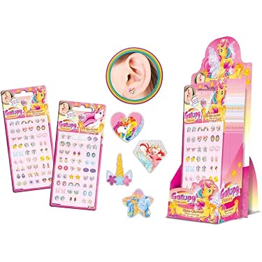 8 Paires De Clips Princesse Pour Filles - Boucles D'oreilles Sans Perçage Fraise, Fleur, Crème Glacée