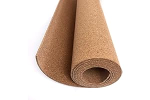 ALAPIZARRA Corcho en rollo de 5 mm de espesor. Venta por metros. Aislamiento acústico y térmico, tablón de anuncio para pared, antiestático para suelos. (2,5 X 1 M)