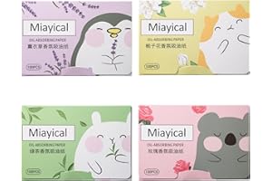MIAYICAL Buvard d'huile, 400 Pièces Papiers Facial pour Absorber l'huile du Visage, Naturelle Absorbant Visage Faciale Absorbantes D'Huile Matifiant Visage