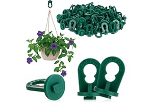 com-four® 100x Clips de Serre - Supports de Plantes Stables à Haute capacité de Charge - Dispositifs de Suspension pour Serres et Jardins d'hiver - Œillets pour Rails de Serre (100 Pinces - Vertes)