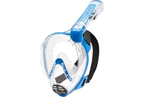 CRESSI Duke Full Face Snorkel Dry Mask - Large Vision Full Face Mask with Snorkel Dry, Unisex