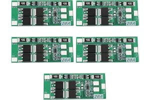 VGOL 5 st 2S 20 A Li-Ion LiPo skyddscell balansering för 18650 26650 litiumbatteri 48 x 20 x 3,4 mm