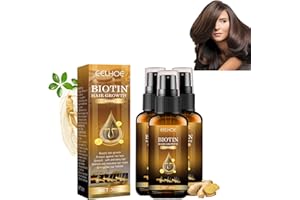 THESOSY Spray de croissance des cheveux à la biotine, sérum de croissance des cheveux à la biotine, sérum à base de plantes épaississant à la biotine, Croissance rapide et soin des cheveux (3PC)