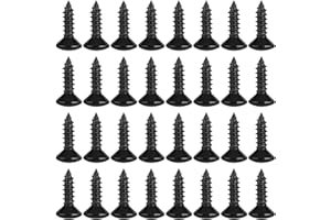 STYQUENZER Lot de 50 vis de 3 mm pour pickguard de guitare et basse, noires, pour Fender Strat ST, Tele TL, Stratocaster, Telecaster, Gibson, Les Paul SG