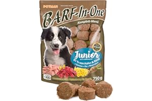 Petman Barf-in-One Junior, 8 x 750g-Beutel, Tiefkühlfutter, gesunde, natürliche Ernährung für Hunde, Hundefutter, Barf, B.A.R.F.