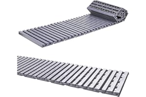 THRINK 64 X Grass Protection Mat - Garden Roll Out Path Track | Non-slip | Easy To Fold Away, Store & Transport | Protects Lawn From Damage | Perfect For Gardeners Have A Flat Surface To Walk Through - GREY