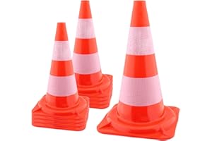 HAGO Verkehrspylon Pylon Hütchen Verkehrsleitkegel Warnkegel Markierungskegel Absperrkegel Warnbake Leitpfosten Lübecker Hut Parcours 9 Stück