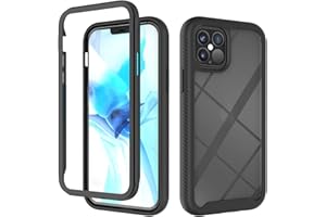 EuCase 3 en 1 Funda para iPhone 12 Pro MAX Antigolpes, Transparente Carcasa de Silicona TPU + PC para iPhone 12 Pro MAX Anti-Rasguño 360° Protección Caso