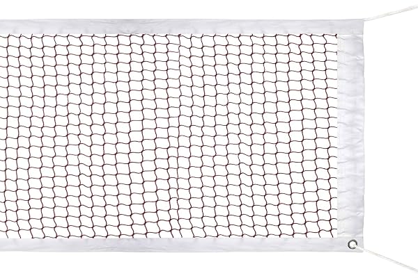 SIVENKE Filet de Badminton en Nylon sans Armature, pour Intérieur/Extérieur, 610 x 76 cm, Rouge