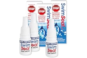 SwimSeal™ Pro 3-Pack All Natural Swimmer's Ear Drops for Daily Use Rather Than Alcohol Drops or Earplugs. The Solution for Your Ears for All Water Exposure for All Ages.