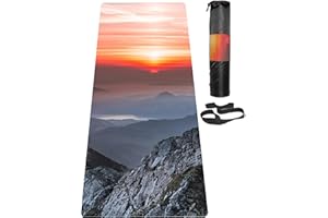 LaiEr Tapis de yoga antidérapant respectueux de l'environnement avec sangle de transport, épais tapis d'exercice et d'entraînement pour yoga, pilates et fitness (183 cm x 61 cm x 6 mm)