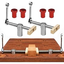 Bank Hunde 2 Stück – Verstellbare Werkbank-Klemme Mit 4x 20 Mm Hundelöchern, Edelstahl & Messing