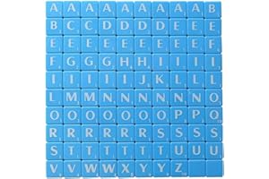 MAX TILES Plastic Scrabble Tiles A-Z Letters for Craft Frames Board Game Scrapbook 100pcs Ivory