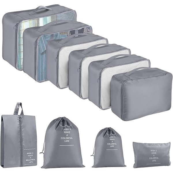 Zorplex 6 Sacchetti per Scarpe da Viaggio, Impermeabili e Antipolvere con Chiusura a Zip, Sacchetti Portatili Unisex per Casa e Viaggio