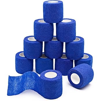 12 Pezzi Benda Elastica Autoadesiva, Bende Elastiche per Bendaggi, Benda Elastic 744110050578