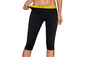 Martiount Damen Schwitzhose Zum Abnehmen Sauna Effekt Sporthose Hohe Taille Weight ​Loss Leggings für Frauen Neopren Training Schlank Hot Yoga Bauchkontrolle Workout Capri