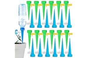 ZZRSYJ 20 Piezas Riego por Goteo Automático Kit, Riego por goteo para macetas con Riego automatico macetas, Riego Goteo Botella, Sistema de riego Ajustable para Flores Bonsáis Interior