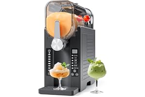 ‎CHIVALZ CHIVALZ Slush Machine, 2L Slushie Machine for Home Slushi, Frappé, Milkshake & Margaritas, No Ice Required, LED Display, Self-Cleaning, Black, AD03, 6 Programmes + 1 Pack