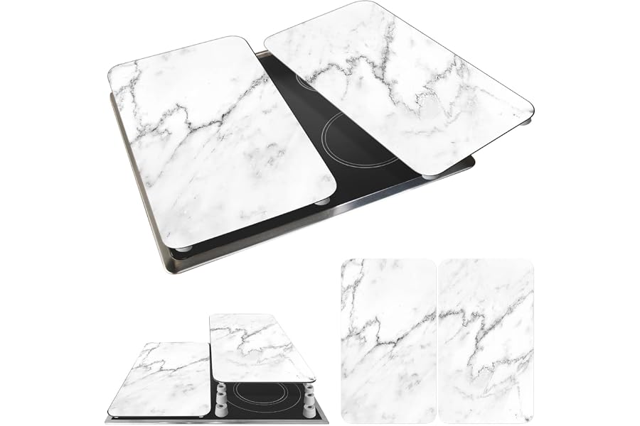 WENKO Placas protectoras para cocina Mod Mármol, ajustable en altura para todo tipo de cocinas, tabla de cortar y protector c