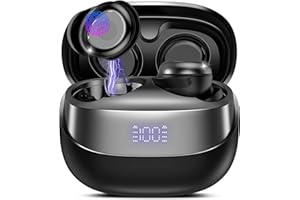 DUSONLAP Wireless Earbuds Bluetooth 5.4 Headphones In Ear, Small Design Mini Sleep Headphones for Side Sleepers, 47H Playtime Sleeping Earbuds Clear Calls, IPX7 Waterproof Earphones, Black Ear Buds