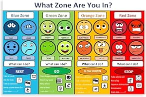 Devenalsa Emotional Management Zones Of Regulation Educational Canvas Poster Our Bedroom, Office or Sports Room With This Landscape Art