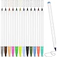 AUAUY 12 PCS Colored Inkless Pencil, Colored Infinity Magic Pencil Everlasting Pencil Eternal, Infinity Reusable Pencil for Writing Drawing Home Office School Supplies