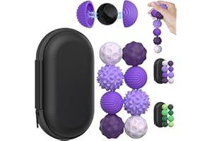 NTWDBY 8 Stück Magnetische Fidget Toys, Magnetische Stress Bälle mit Silikonhülle, Magnetische Sensorik Bälle, Magnetkugeln aus Silikon, Anti-Stress Spielzeug für Kinder und Erwachsene (B)