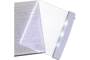 Läslampor för böcker i sängen, Ögonskydd Klar LED-bok Helsida Belysning Panel Platt Lamp Board, Flat Book Lights LED-läslampor med löstagbar sidklämma för nattläsning.