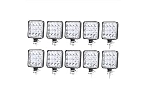 WELLIT LED Arbeitsscheinwerfer 10 X 48W Mini Zusatzscheinwerfer 12V 24V Offroad Scheinwerfer Spotlight 6000K Wasserdicht IP68 für Trecker KFZ Bagger