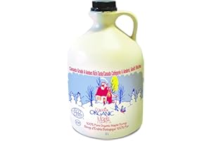 47° NORTH Canadian Organic Maple Syrup, Single Source, Grade A, Amber Rich, 2l, vegan, gluten free for joghurt, coffee, porridge, dressing, glazing