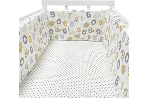 GYCF Cojín Barandilla de Seguridad para Niños, Protector de Cama, Suave Transpirable Alfombra Anticolisión para El Hogar Fácil, Protección Integral para Evitar Colisiones,A29,150x30CM