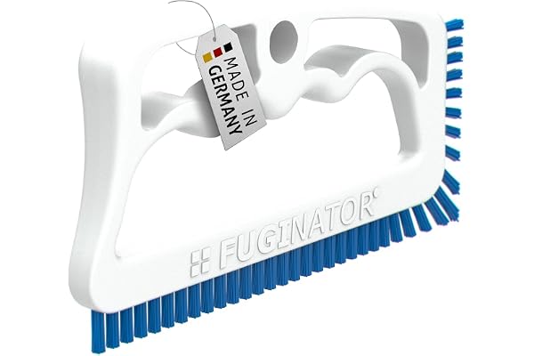 Fuginator® Brosse à Joints Utilisable Partout à la Maison, et notamment dans la Salle de Bains et dans la Cuisine (Blanc/Bleu)