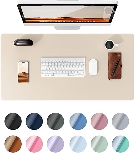 XXXL Felt Desk Mat – Extra Large Non-Slip Mousepad, Keyboard Protector, Office Deskpad, Computer Accessories, Tech Essentials, Office & Home Setup (90x40cm) (Cream