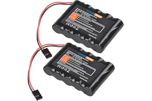 PowerTrust 2-Pack RC Battery 6V Rechargeable Battery Pack for RC Aircrafts, RC Airplane, Walking Robot and More