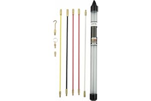 KLEIN TOOLS Zestaw narzędzi Super Rod Crtb zawiera zestaw instalacyjny kabli 1,3 m 1,3 m z 3 końcówkami do obsługi kabli