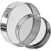 BATINO 2Pcs Flour Mesh Sieve, 40/60 Fine Mesh Strainer, Professional Flour Strainer 15/20 cm Flour Sieve for Mungo Beans, Ric