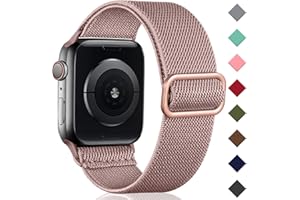 Oielai Solo Loop Kompatybilny z Apple Watch Pasek 38mm 40mm 42mm 44mm, Regulowany, Rozciągliwy Nylon Pleciony Sportowy Pasek Zamienny do iWatch SE Series 6/5/4/3/2/1