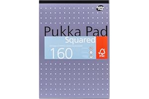 PUKKA PAD A4 5mm Squared Ruled Pads 80GSM 160 Pages (6 Pack)