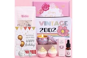 BAICAI Bath Sets 22nd Birthday Pamper Gifts for Her, Personalised Skin Care 2002 Birthday Hampers for Girl, Unique Happy 22nd Birthday Presents Ideas for 22 Year Old Girls, Daughter Best Friend Niece Her