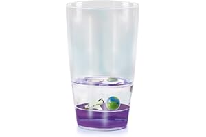 Deluxebase Floatarama Tumbler - Spaceshuttle Acryl-Trinkglas mit schwimmenden Tierfiguren. 250 ml BPA-frei Spaceshuttle Trinkglas für Kinder und Erwachsene.